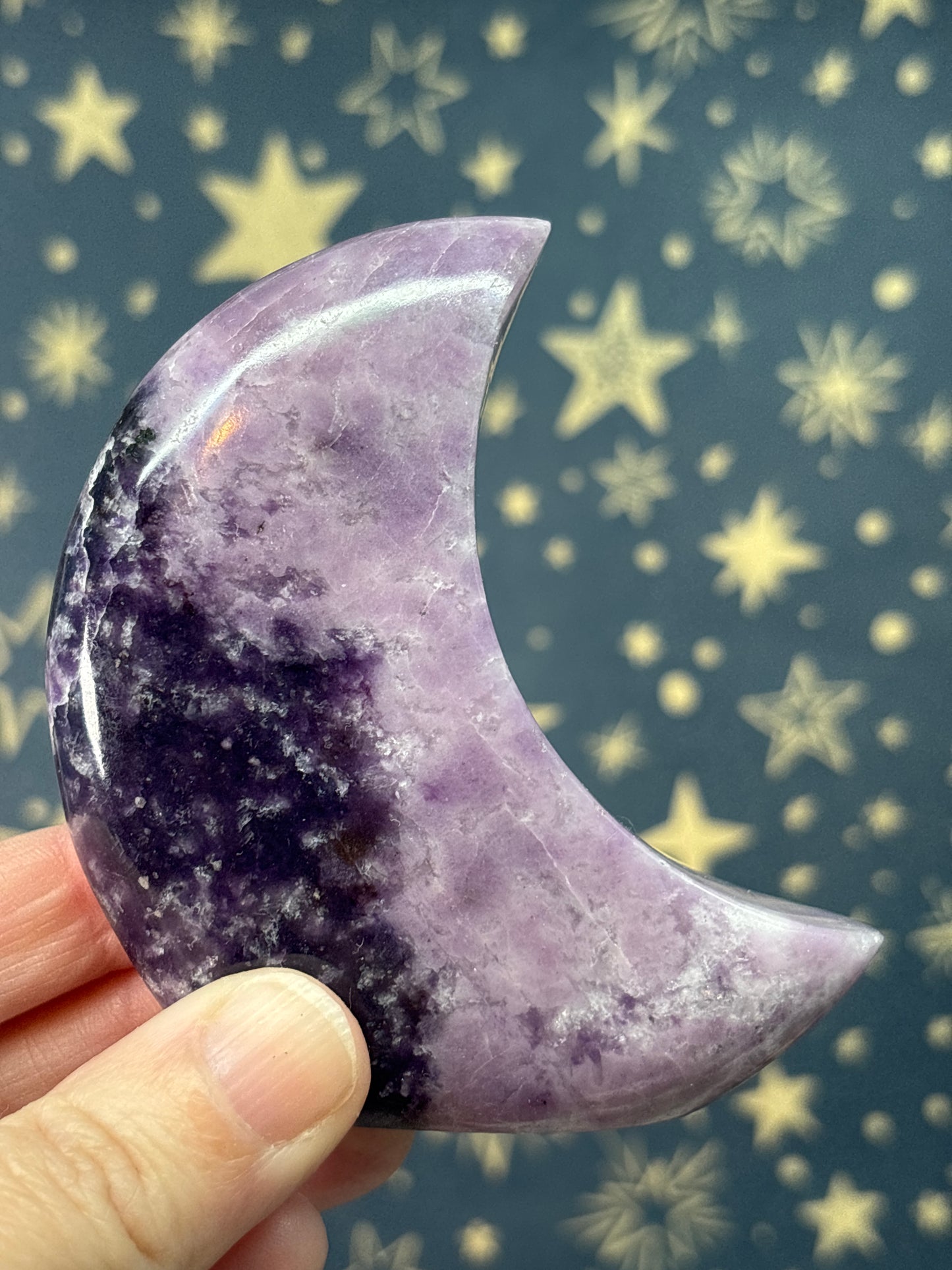Lepidolite Standing Moons (Pick your own)