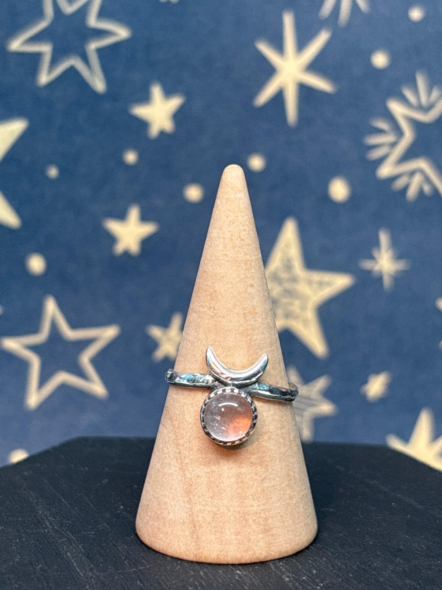 Rose Quartz Adjustable Ring