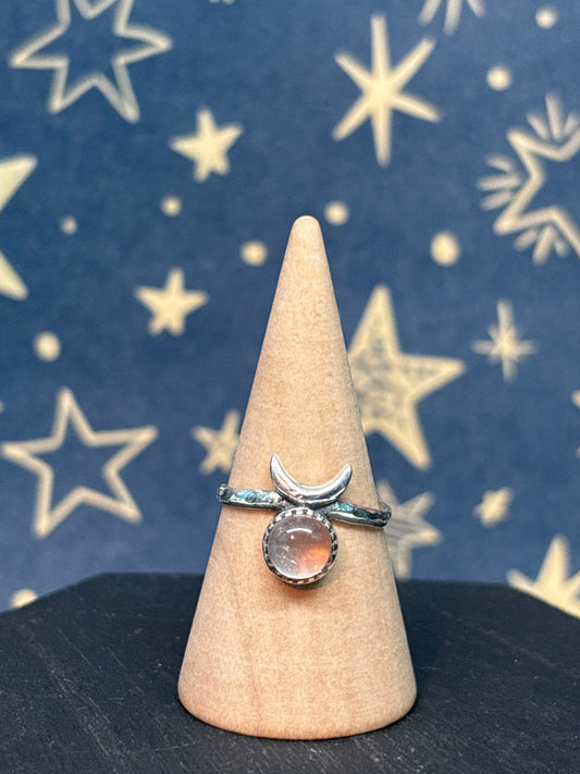 Rose Quartz Adjustable Ring