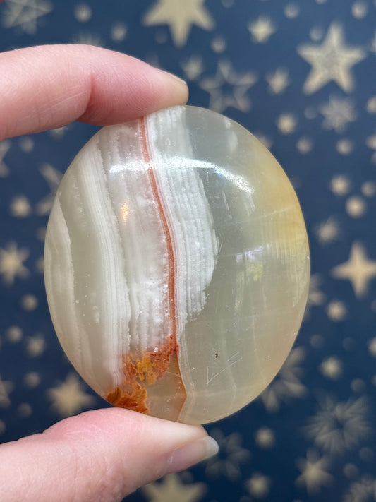 Green Onyx Palm Stone
