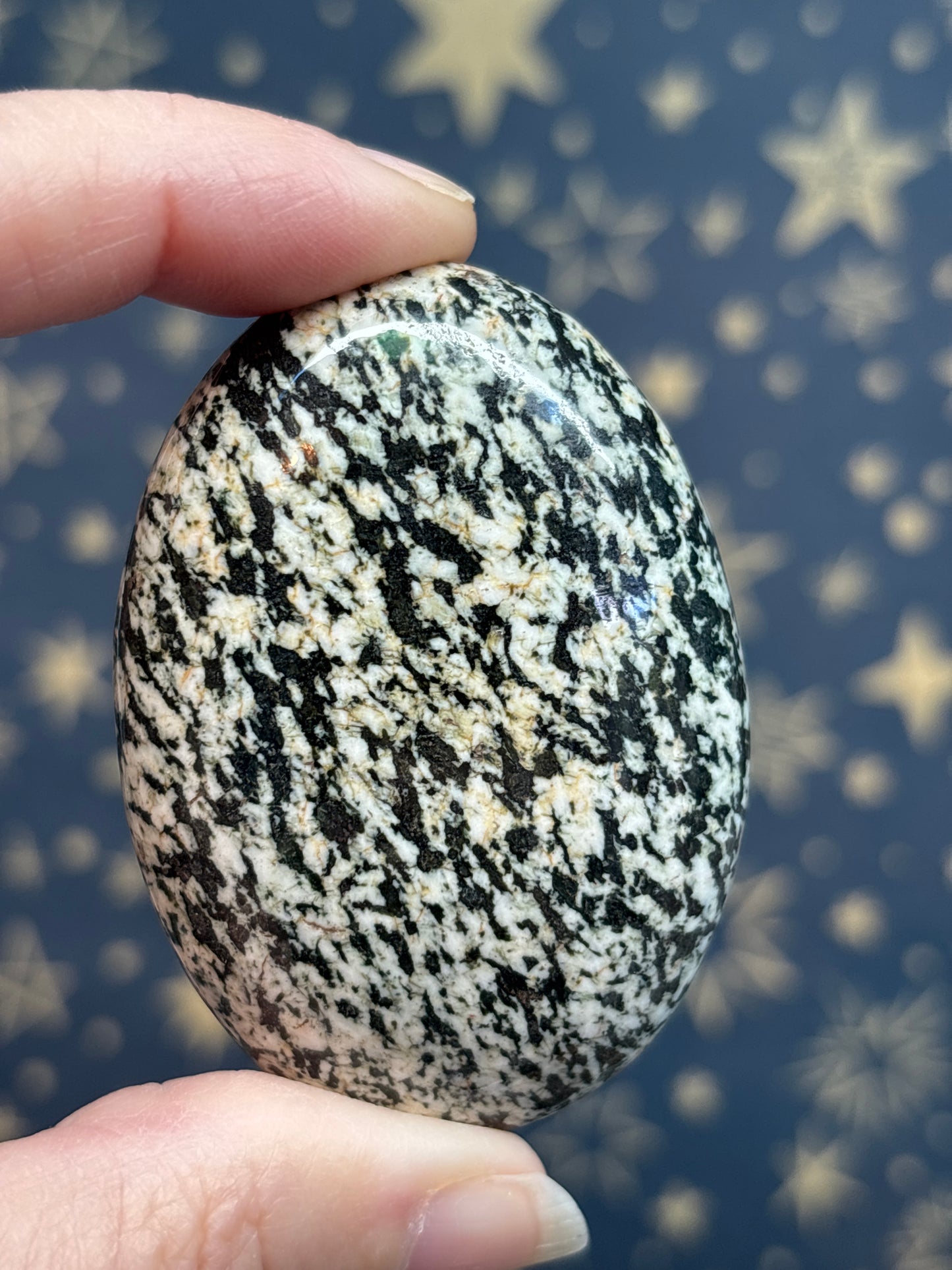 Zebra Calcite Palm Stone