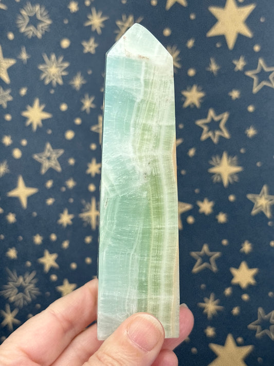 Pistachio Calcite Tower