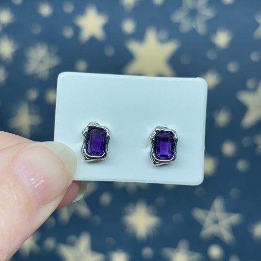 Amethyst Sterling Silver Studs
