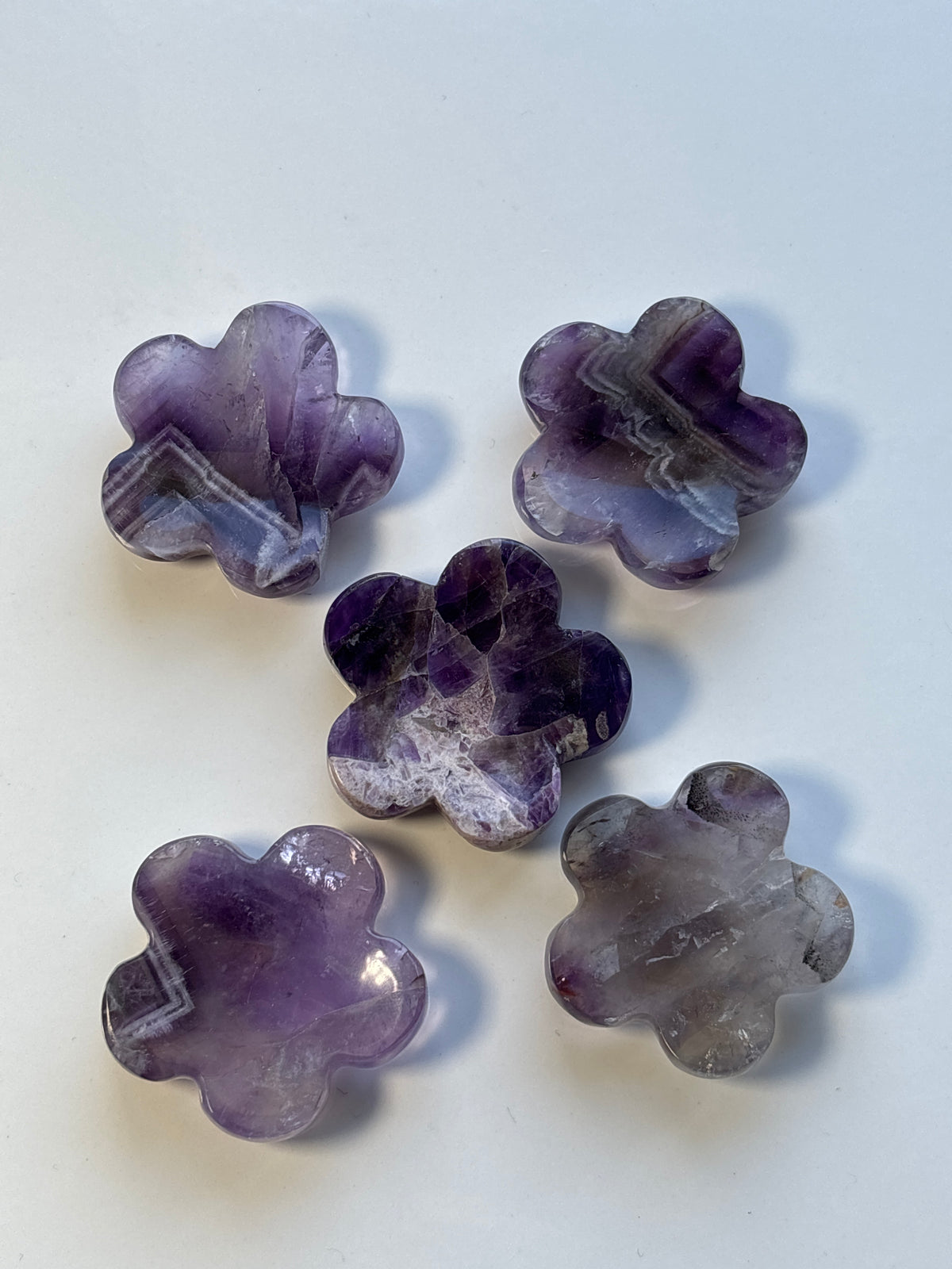 Dream Amethyst Flower Worry Stone (Picked at random)