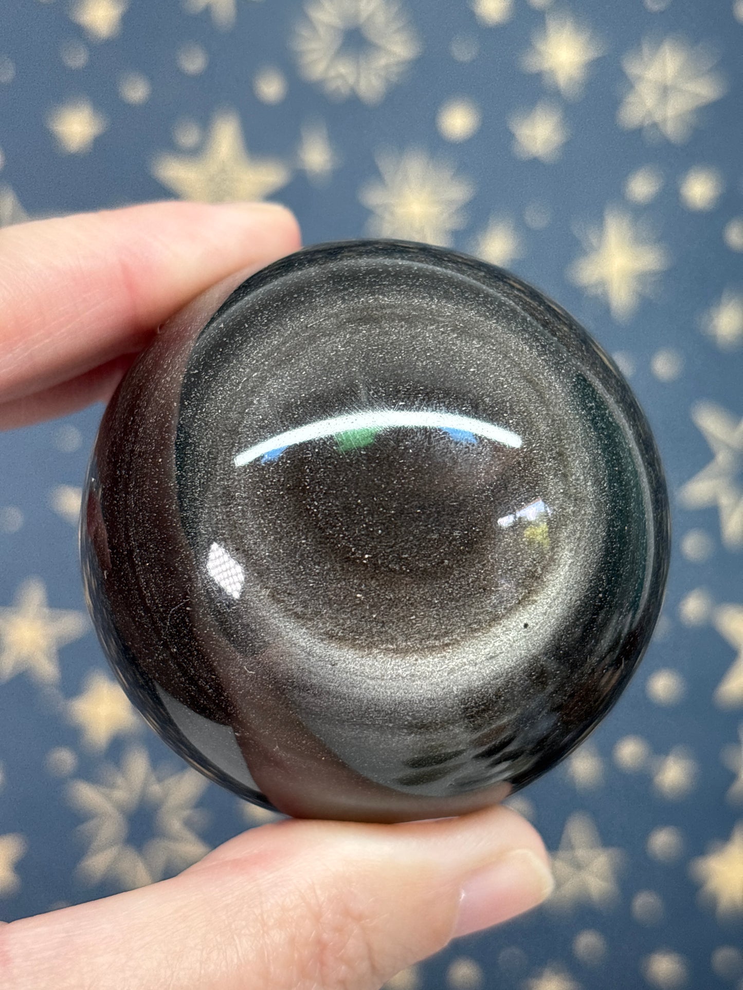 Silver Sheen Obsidian Sphere b 6cm