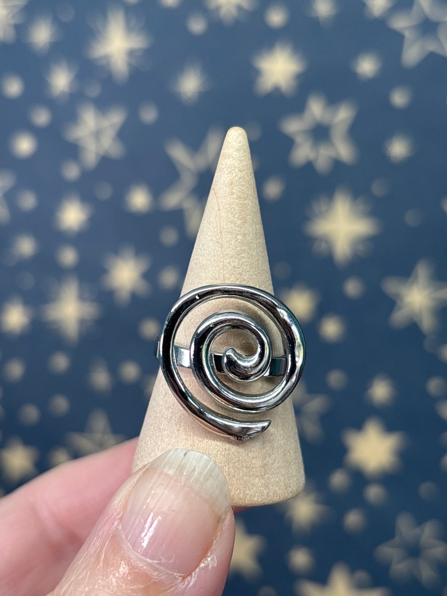 Spiral Stainless Steel Adjustable Ring