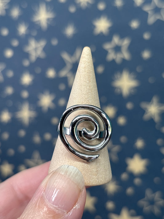 Spiral Stainless Steel Adjustable Ring