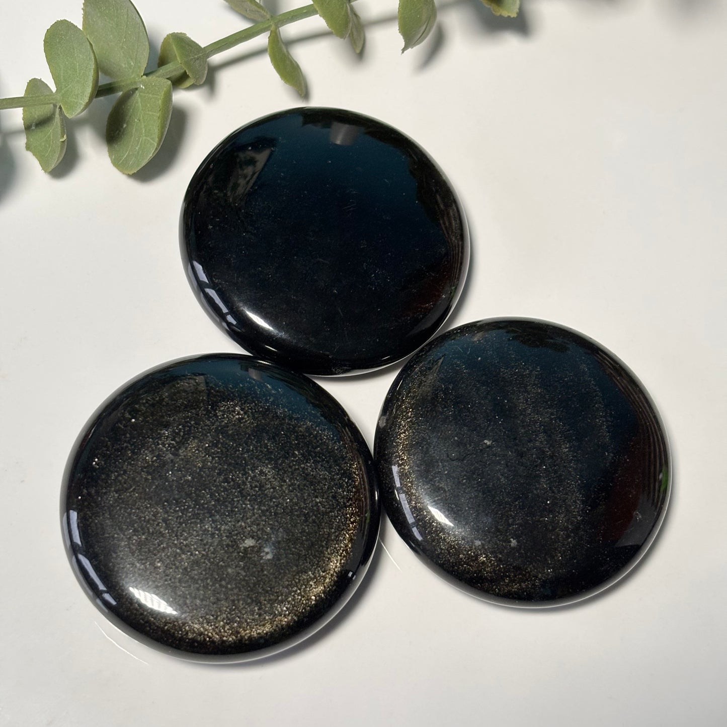 Golden Sheen Obsidian Flatstone