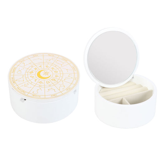 Astrology Wheel Jewellery Box with Mirror