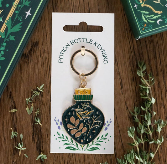 Green Witch Potion Bottle Key Chain