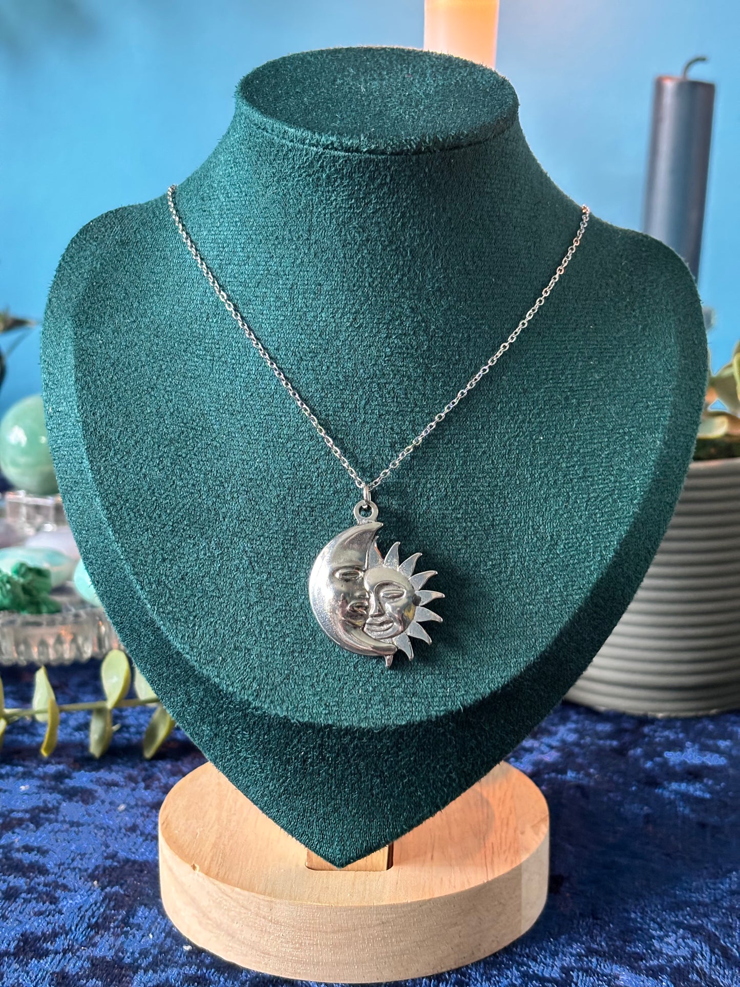 Moon and Sun Celestial Pendant/Necklace