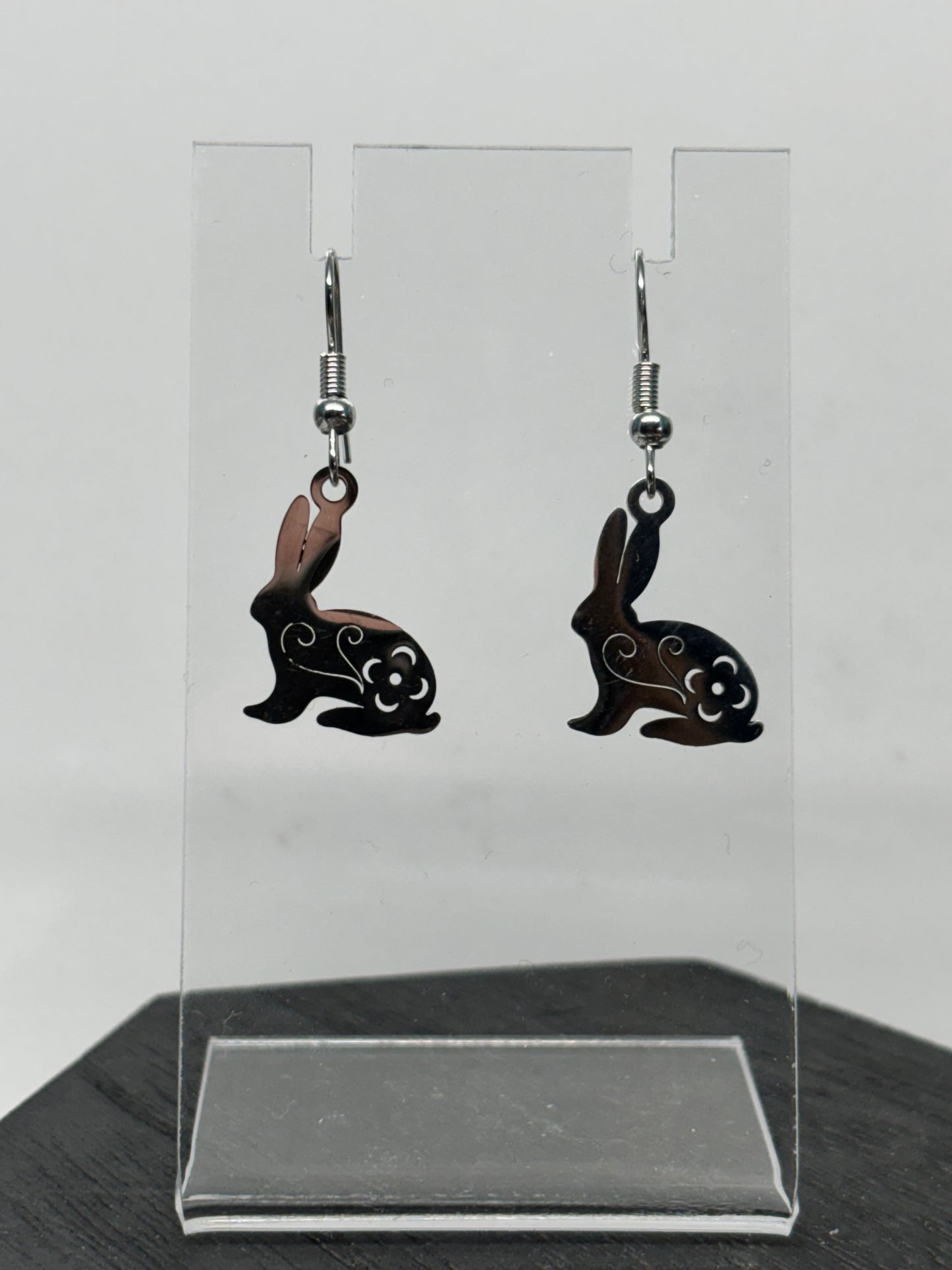 Rabbit/Hare Spiritual Silver Earrings