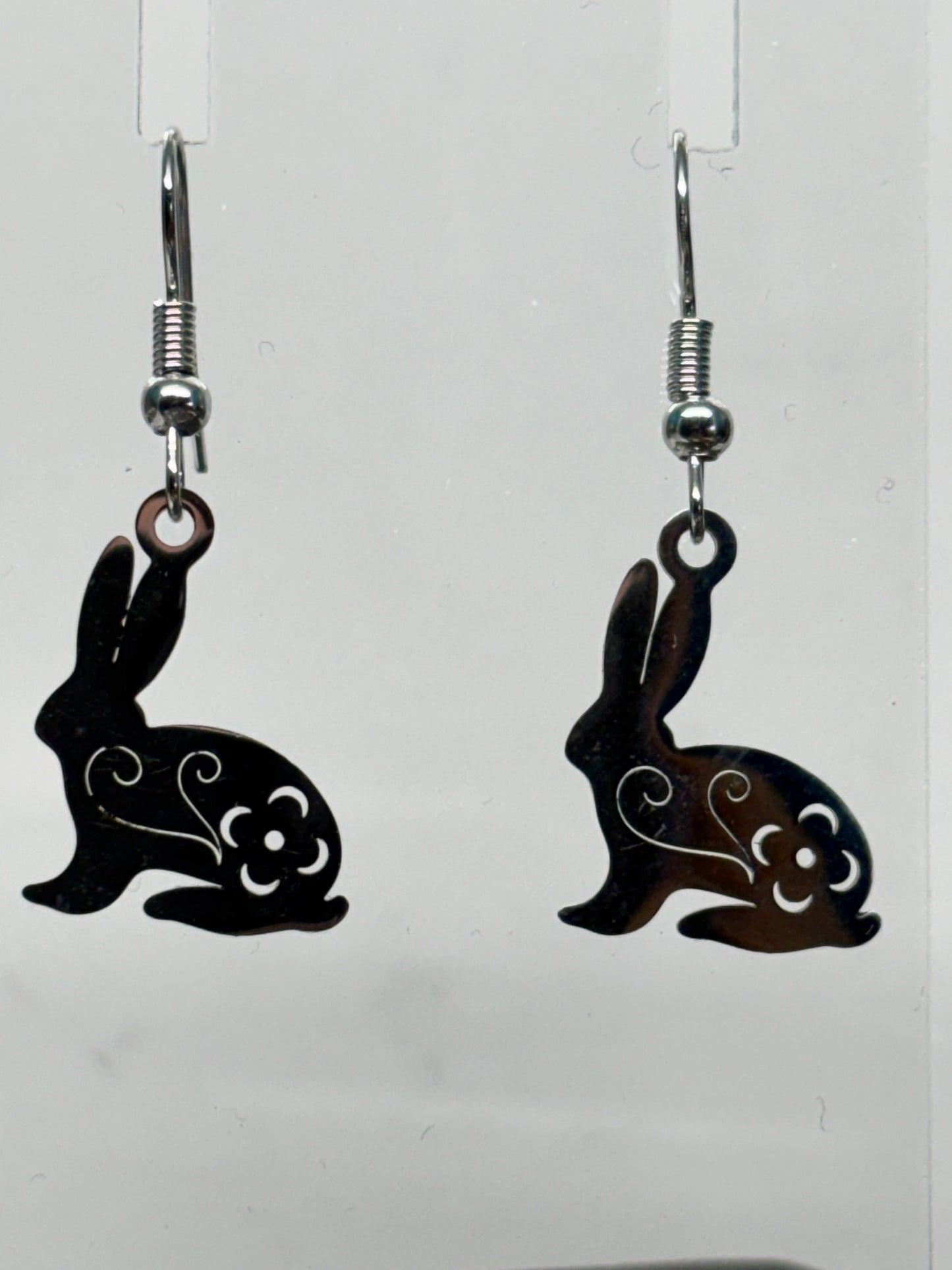 Rabbit/Hare Spiritual Silver Earrings