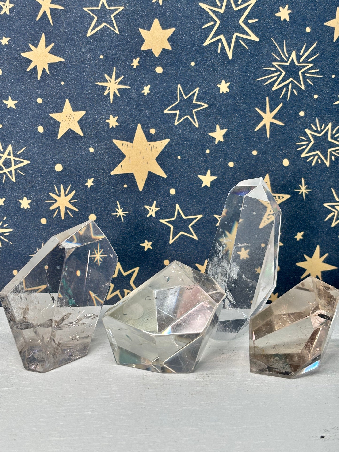 Clear/Smokey Quartz Freeforms M-Q