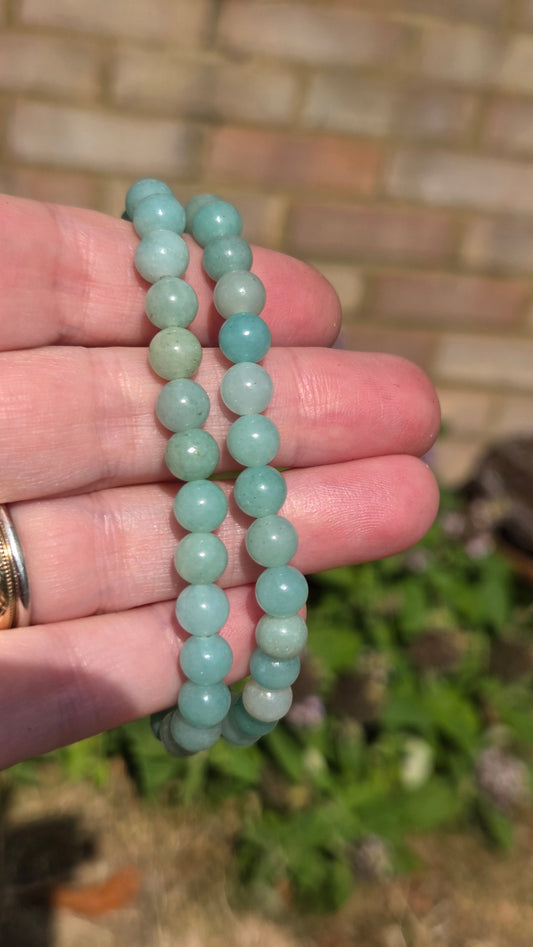 Caribbean Calcite 6mm Crystal Beaded Bracelet x1