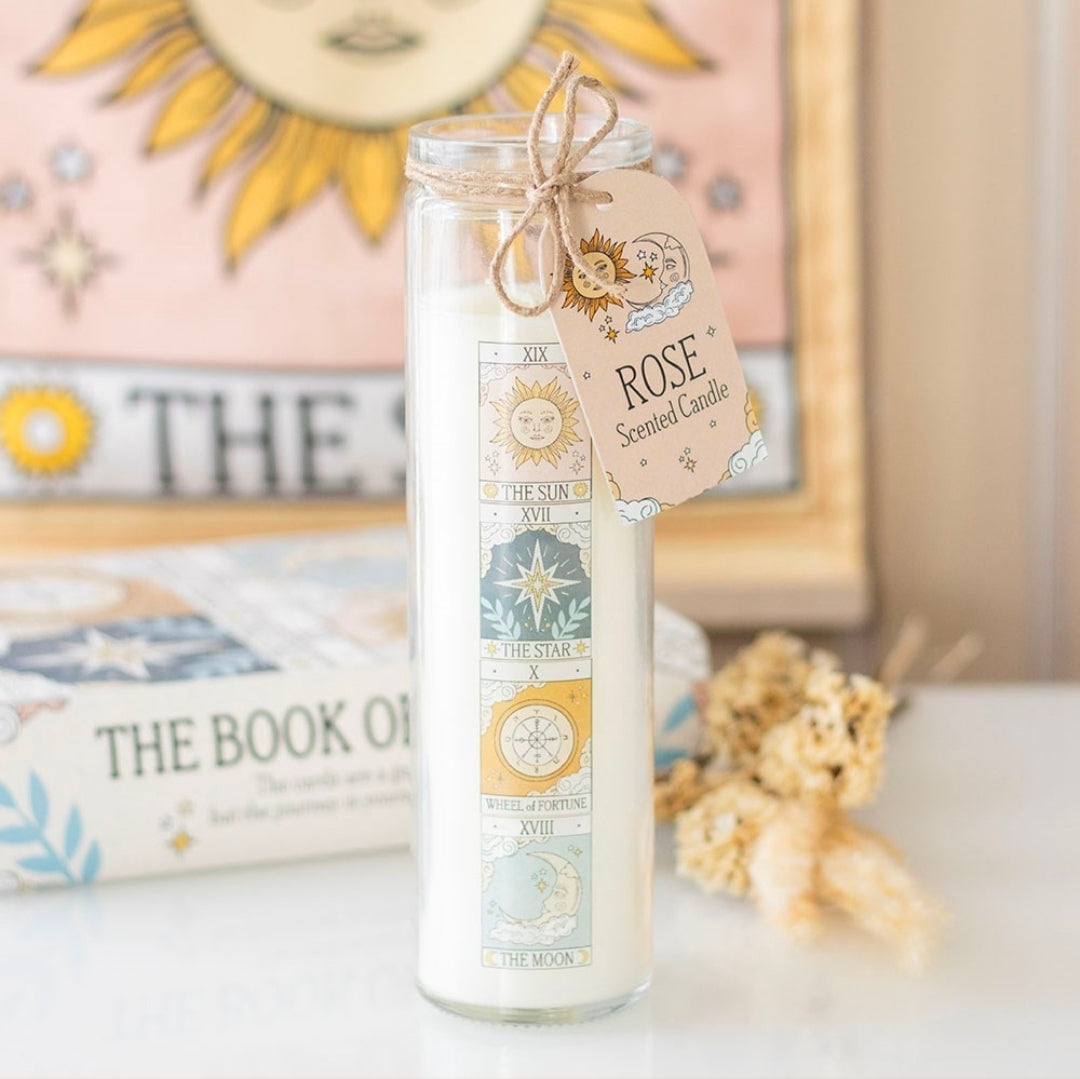 Vintage Tarot Rose Scented Tube Candle