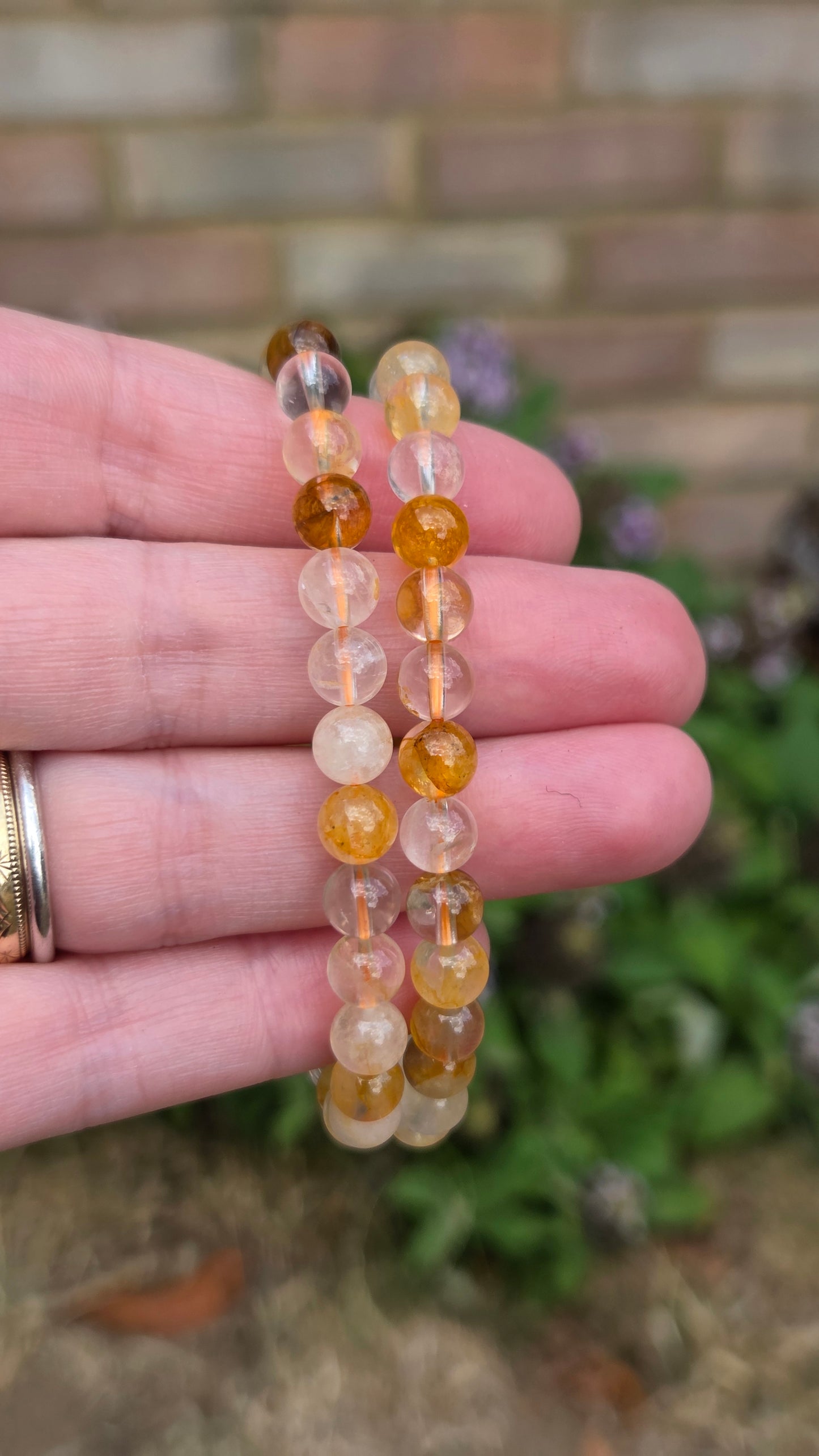Golden Healer 6mm Crystal Beaded Bracelet x1