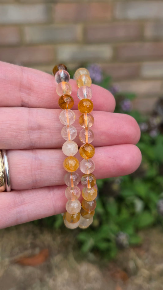 Golden Healer 6mm Crystal Beaded Bracelet x1