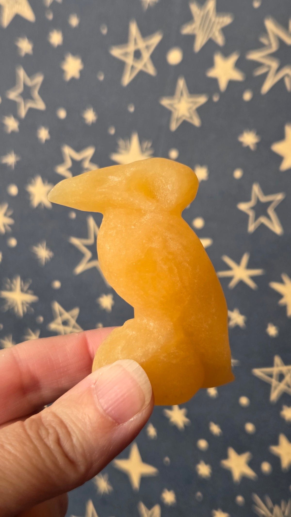 Orange Calcite Raven