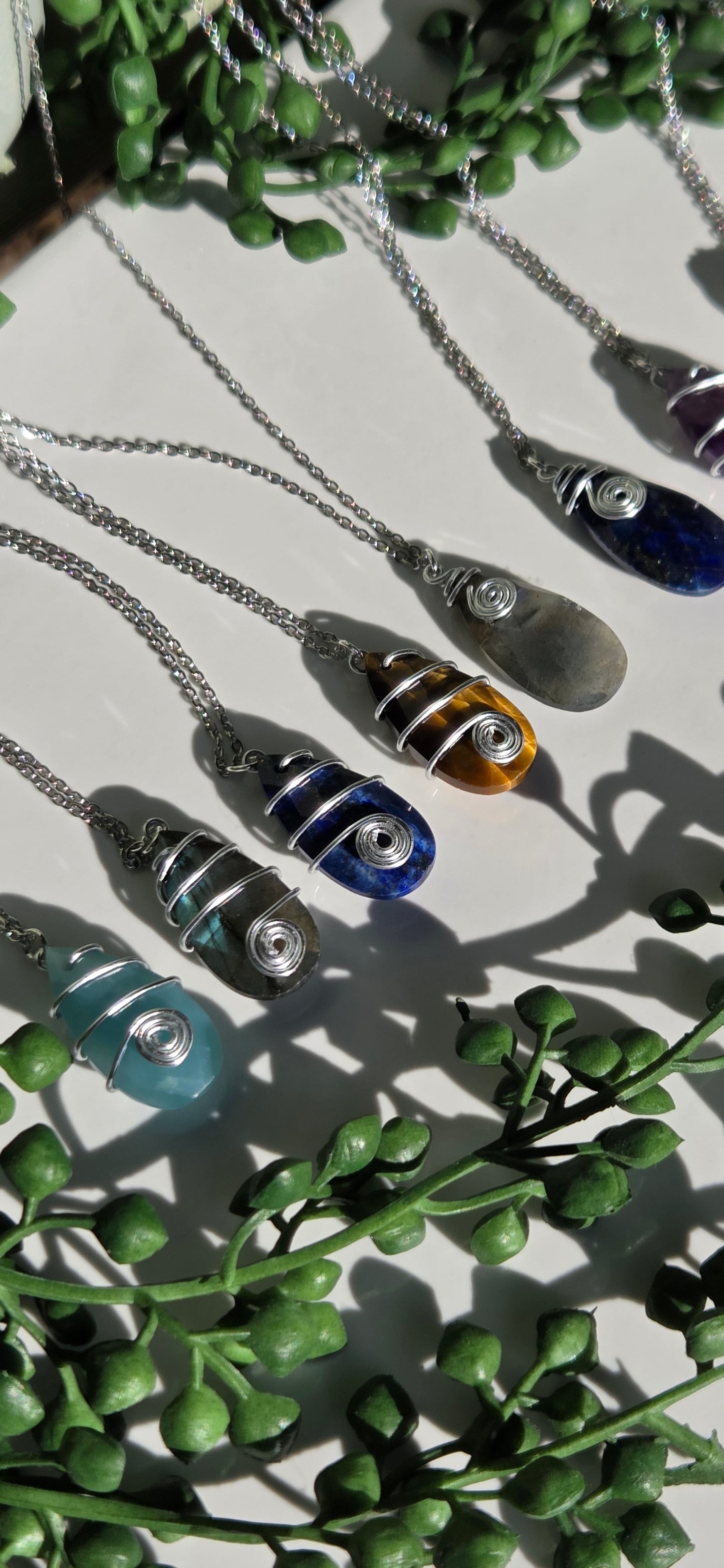 The Spiral Collection - Crystal Pendants