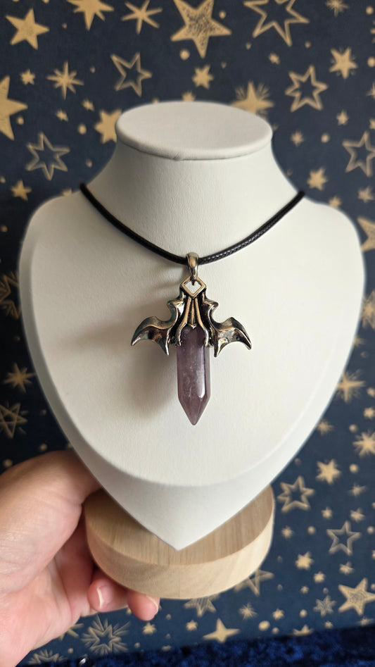 Dream Amethyst Bat Point Necklace/Bracelet