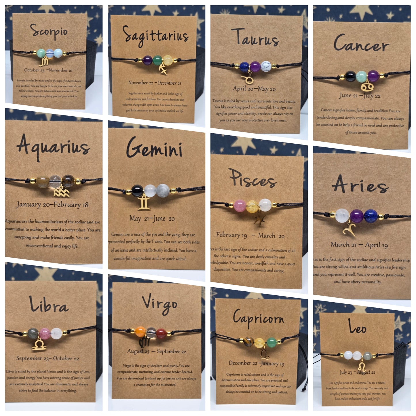 (Various) Star Sign Friendship Bracelets